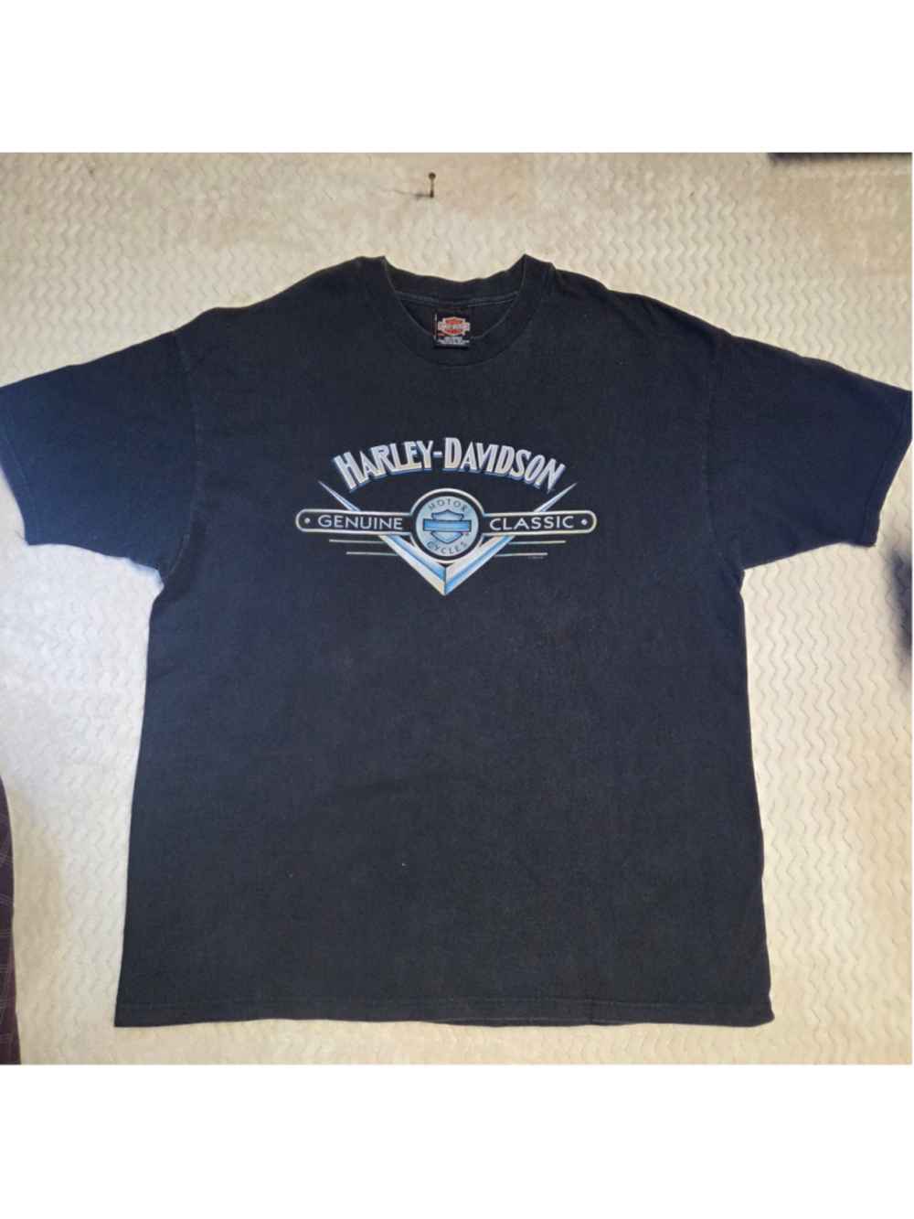 Vintage Harley-Davidson Graphic T-Shirt XXL Black White